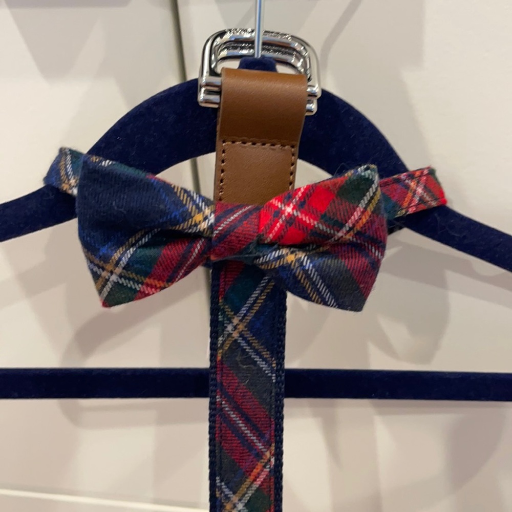 Janie & Jack Boy’s Plaid Bow & Belt